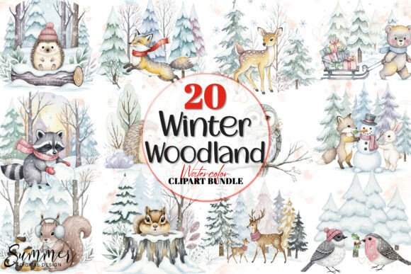 Adorable Winter Woodland Animals Clipart Review