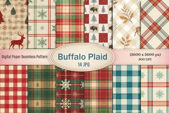 Buffalo Plaid Christmas Digital Paper: A Pattern for Seasonal Success