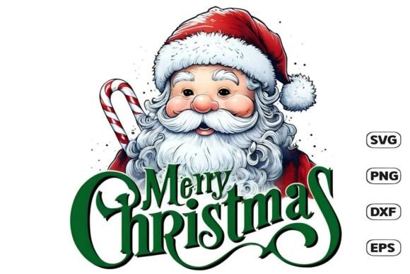 Cartoon Santa Claus with Candy Cane SVG Review