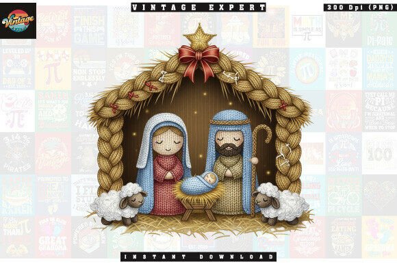Christmas Nativity Crochet Yarn PNG: A Designer’s Review for Seasonal Illustrations