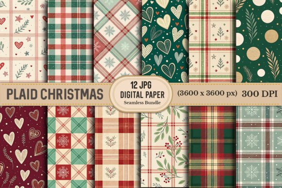 Christmas Plaid Digital Paper Bundle Review for Real Projects