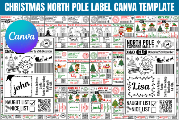 Christmas Shipping Label Canva Template Review for Brand Designers