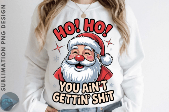 Funny Santa PNG, Grumpy Holiday Art PNG