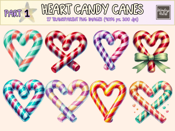 Heart Candy Canes Clipart Illustrations Review