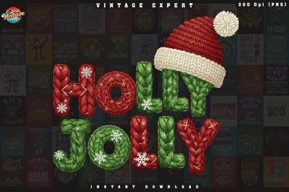 Holly Jolly Christmas Yarn Crochet PNG: A Designer’s Review for Seasonal Illustrations