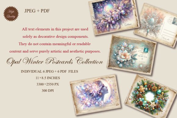 Opal Winter Postcards Collection: A Designer’s Review of Premium Illustrations