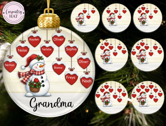 Personalized Grandma Snowman OrnamentPng Review