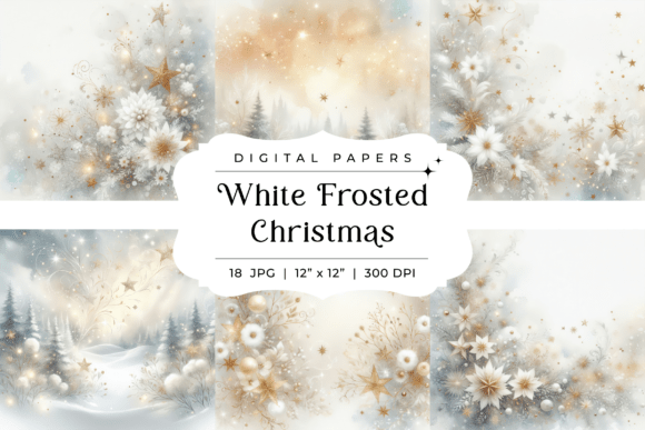 White Frosted Christmas Backgrounds: A Designer’s Perspective