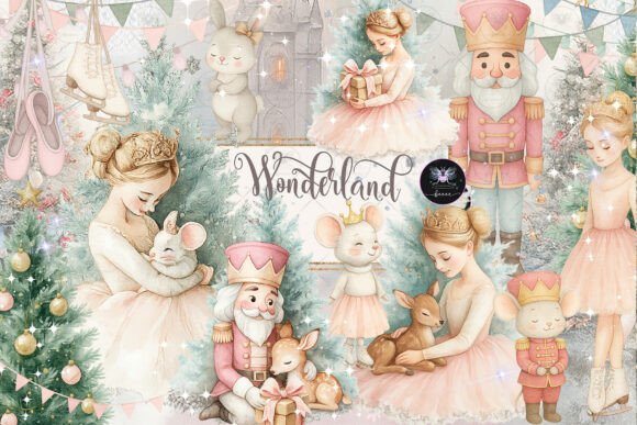 Winter Wonderland Nutcracker Clipart for Illustrations